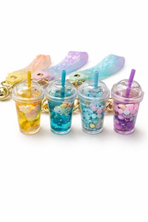 Boba Pearl Keychain with Raised Bubble Lid